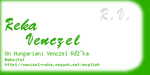 reka venczel business card